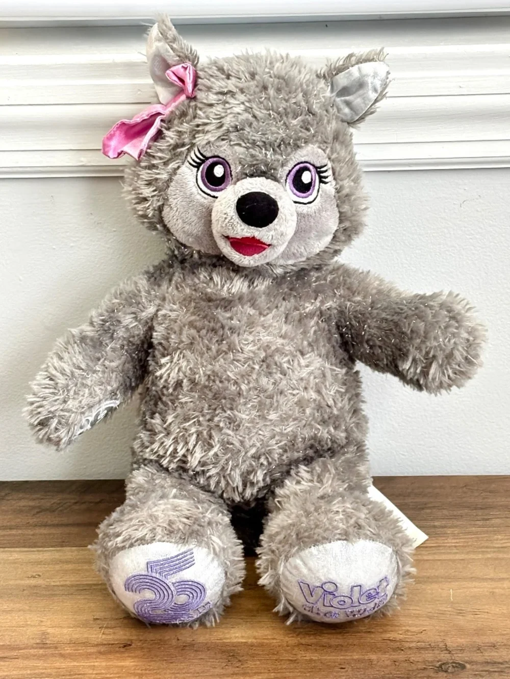 Build a Bear VIOLET THE WOLF 25th Anniversary Plush Stuffed Toy Great Wolf Lodge